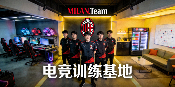 米兰电竞战队MILAN.Team成员合影与训练基地环境展示